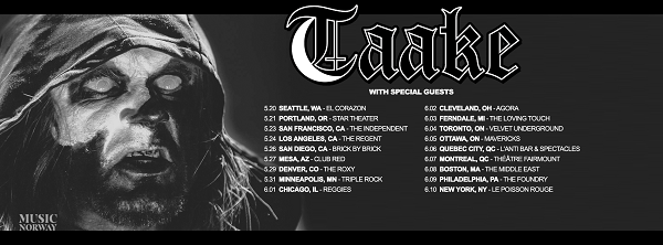 Taake US tour 17 PR